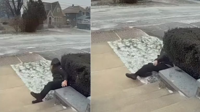 Abuelita Escapa Volando por Fuertes Vientos en Tormenta Invernal en Aspen