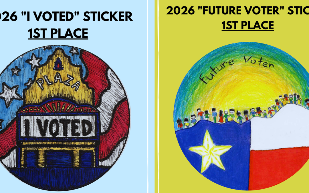 Ganadores del concurso de calcomanías para las elecciones de 2026 en El Paso serán reconocidos