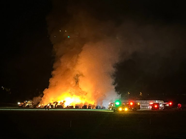 Incendio en San Diego consume cientos de pacas de heno cerca del Safari Park