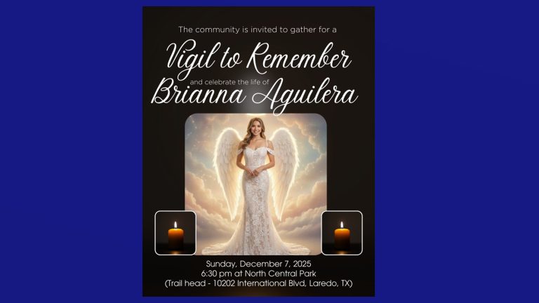 Laredo Se Une en Una Vigilia por la Vida de Brianna Aguilera