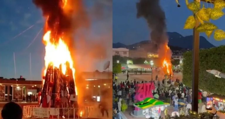 Protestas en Michoacán: Incendio del Árbol de Navidad Monumental por el Asesinato de una Mujer