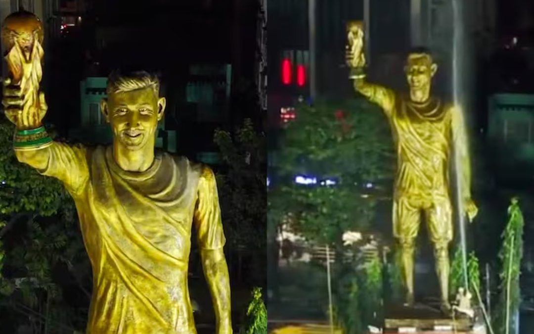 Descubre la impresionante estatua de Lionel Messi en la India