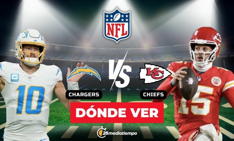 ¿Dónde ver Chargers vs. Chiefs EN VIVO? Todo sobre el partido de la Semana 15 de la NFL 2025