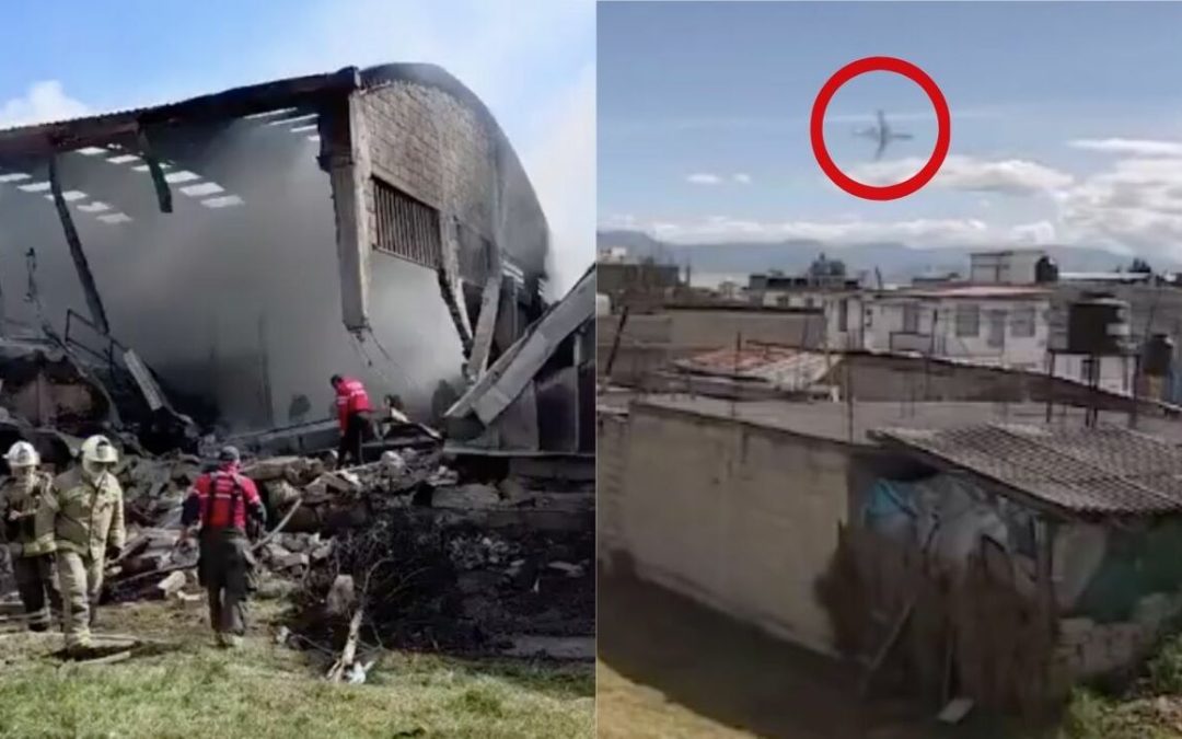 VIDEO: Impactante accidente de avioneta en Toluca deja varios fallecidos