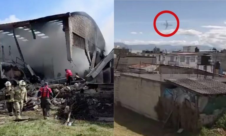 VIDEO: Impactante accidente de avioneta en Toluca deja varios fallecidos