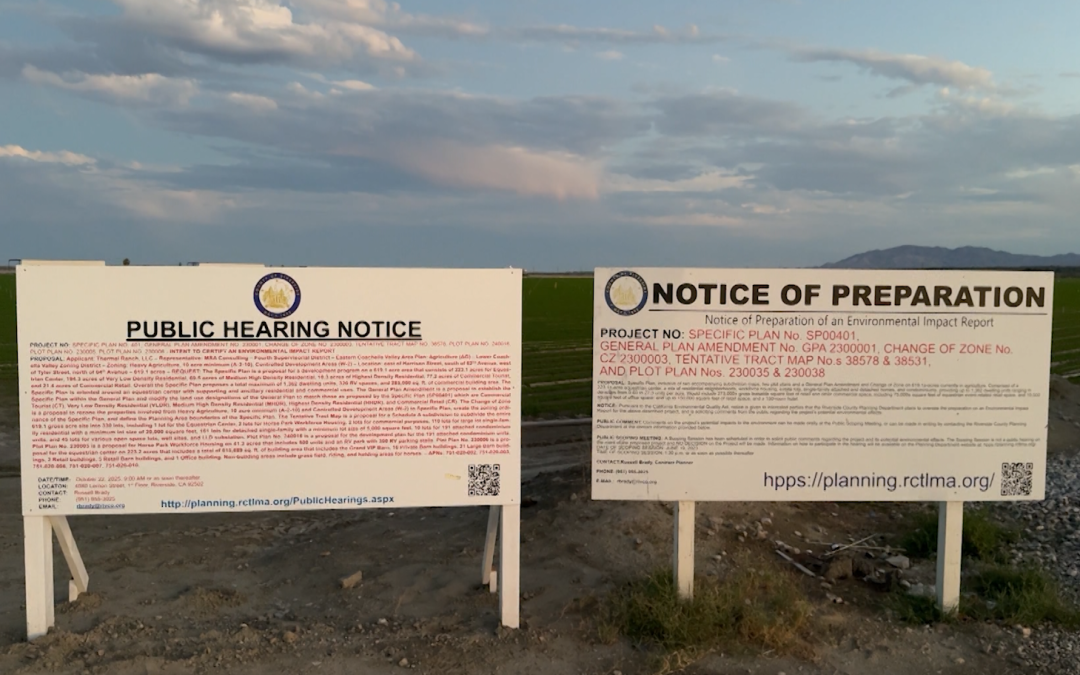 La comunidad rechaza el proyecto Thermal Ranch: Manifestación y preocupaciones ambientales en el Este del Valle