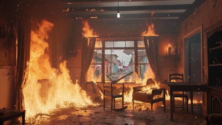 Adolescentes provocan incendio en Saltillo tras lanzar cuetes en la colonia María del Carmen Cavazos
