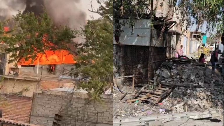 Incendio en El Salto: Casa en Llamas por Chatarra Acumulada; Familia Evacuada a Tiempo
