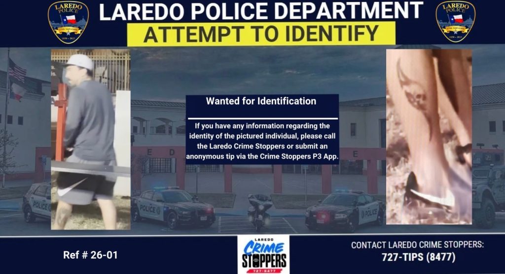 Ayuda del Público Requerida para Identificar a Sospechoso en Laredo