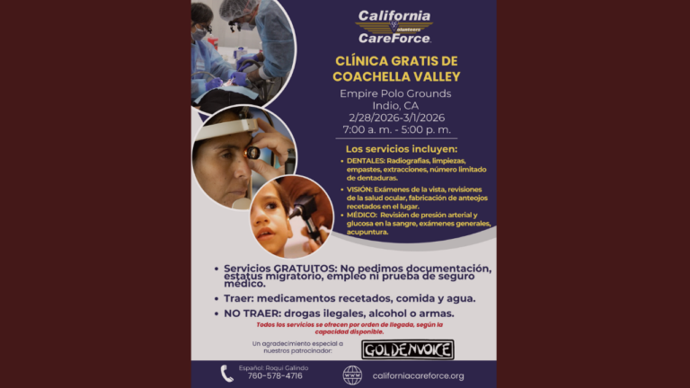 Clínica Gratuita de California CareForce en Coachella Valley: ¡Servicios Médicos Sin Costo!