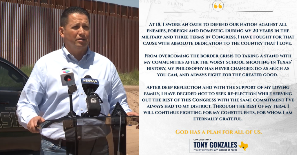 Tony Gonzales Abandona su Candidatura Republicana por Controversia en el Distrito 23 de Texas