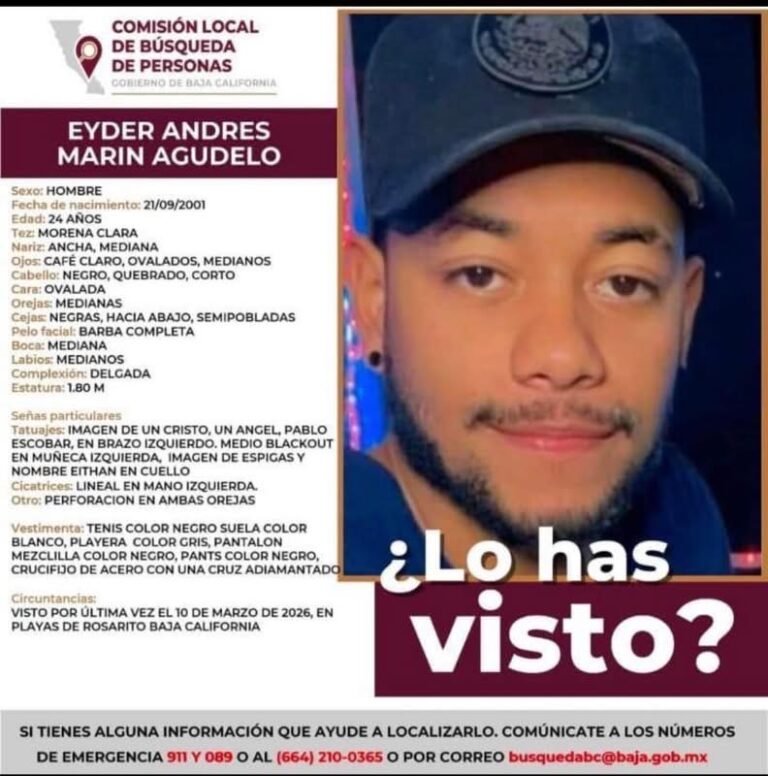 Desaparición de migrantes en Tijuana: Eyder Marín, el cuarto caso en la frontera