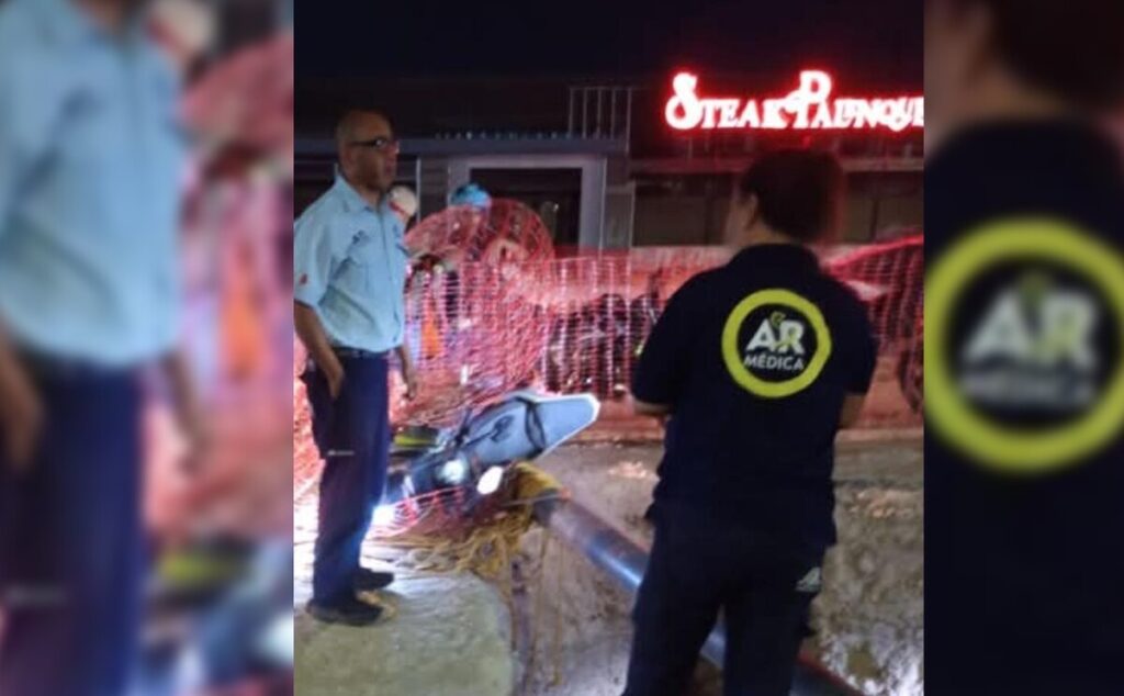 Motociclista en estado de ebriedad sufre accidente en la obra Sistema Vial Abastos-Independencia