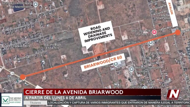 Tráfico en Midland: Importante Cierre en la Avenida Pridewood para Mejoras Viales