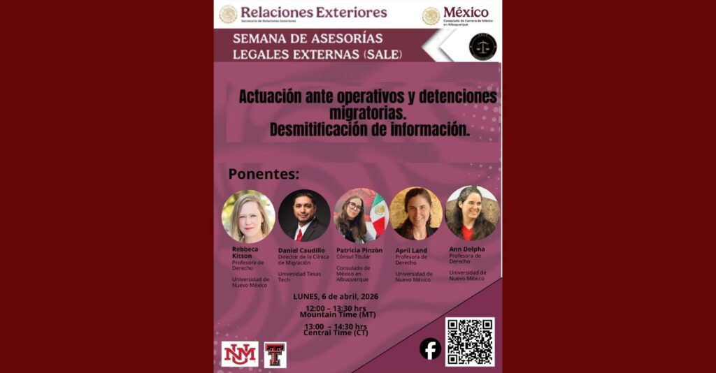 Cómo Actuar Ante una Detención Migratoria: Webinar del Consulado de México en Albuquerque