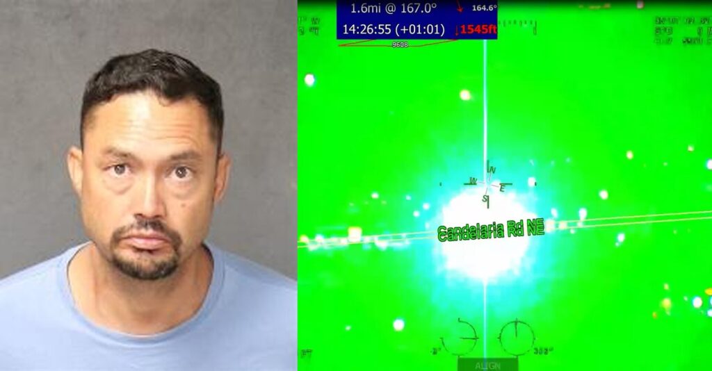 Hombre de Albuquerque enfrenta graves cargos federales por peligroso ataque láser a helicóptero