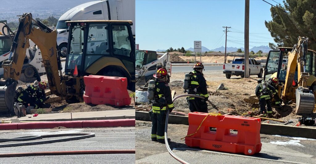 Controlan fuga de gas en Sunland Park tras daño a tubería