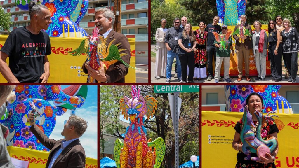 Impactantes Esculturas Iluminadas de Alebrijes y Nahuales Transforman el Centro de Albuquerque