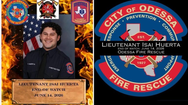 Departamento de Policía de Odessa honra a Isai Huerta tras su muerte en un incendio en West Odessa