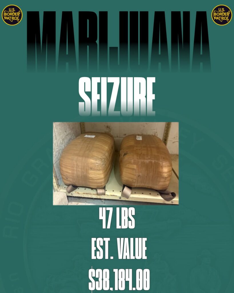 Patrulla Fronteriza decomisa más de 47 libras de marihuana en el Valle del Río Grande