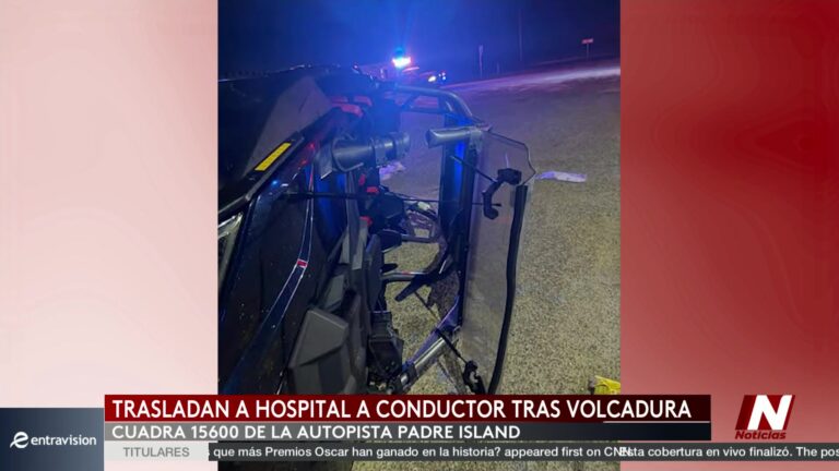Accidente Vehicular en la Autopista Padre Island Deja a Conductor Atrapado y Requiere Rescate Urgente