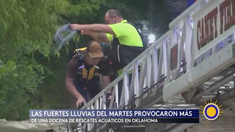 Lluvias en Oklahoma provocan rescates, vehículos varados y alerta de inundación repentina