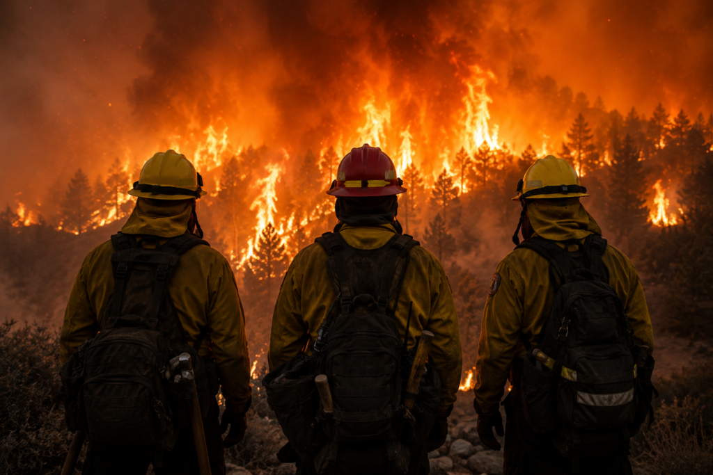 Dos bomberos del equipo Rifle Helitack murieron combatiendo el incendio Knowles