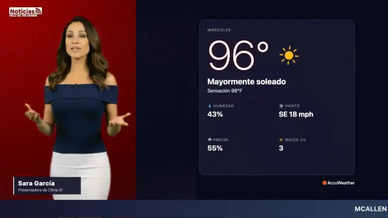 Clima en McAllen: pronóstico actualizado para este miércoles 8 de julio a las 5:00 PM