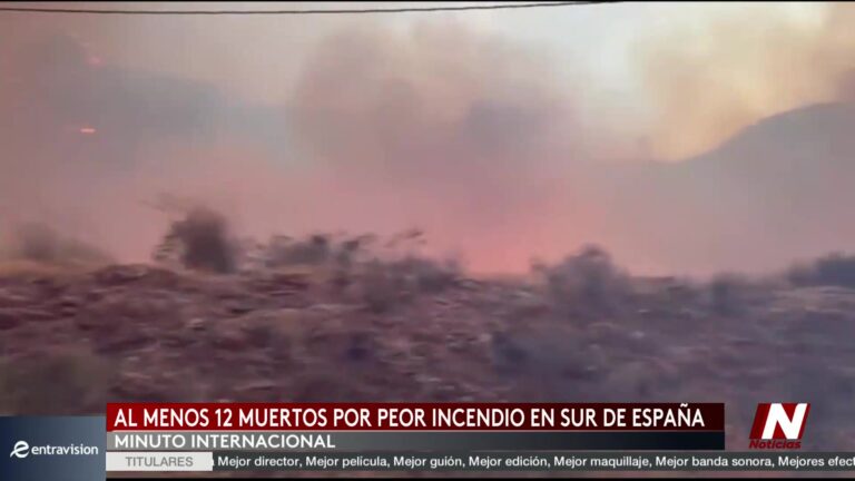 Incendios forestales en Almería dejan doce muertos y obligan a evacuar varias zonas del sur de España