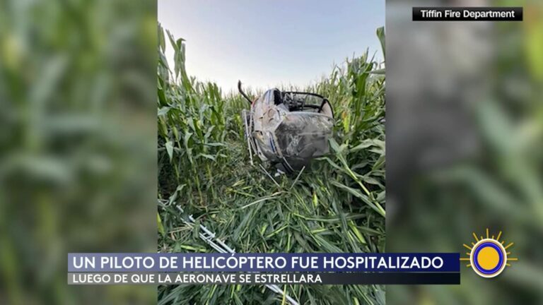 Accidente de helicóptero en Iowa deja a un piloto hospitalizado tras un vuelo de fumigación aérea
