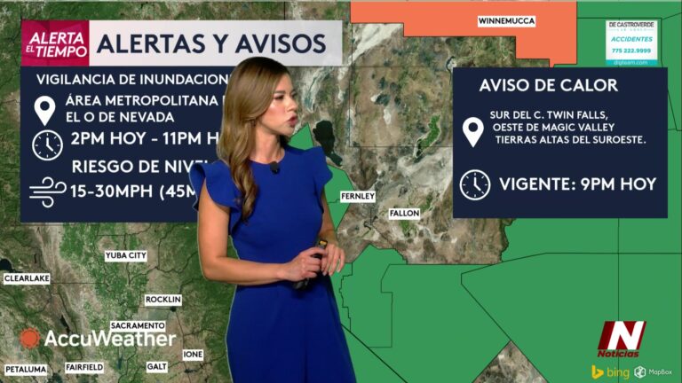 Pronóstico del tiempo en Reno: vientos fuertes, calor extremo y riesgo de lluvias esta semana