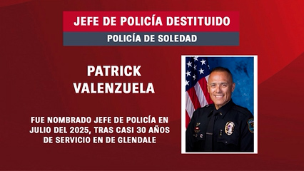Jefe de Policía de Soledad Patrick Valenzuela deja el cargo y la ciudad nombra liderazgo interino