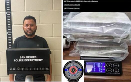 Decomiso de cocaína en San Benito tras parada de tráfico deja un arresto