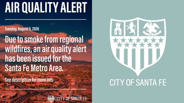 Emiten alerta por mala calidad del aire en Santa Fe debido al humo de incendios forestales