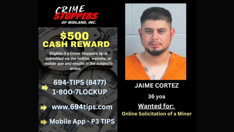 Ofrecen recompensa por hombre buscado por solicitud de menores en internet en Midland