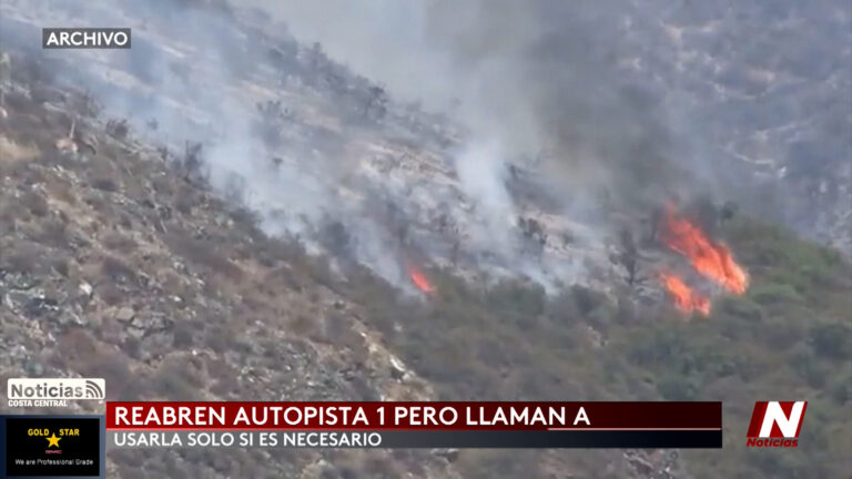 Reabren tramo de la autopista 1 en Big Sur tras cierre por incendios forestales