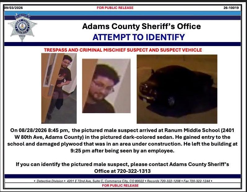 Ranum Middle School busca identificar a hombre que ingresó y causó daños en el plantel