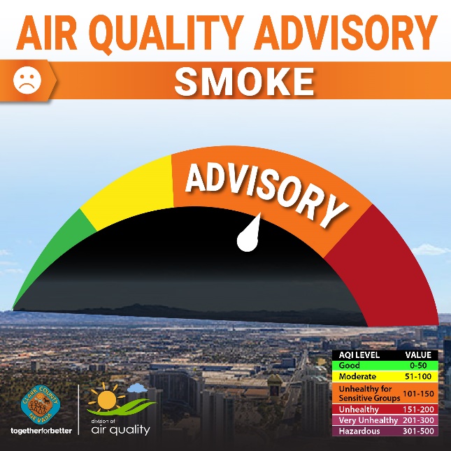 Humo forestal: extienden alerta por calidad del aire en Las Vegas