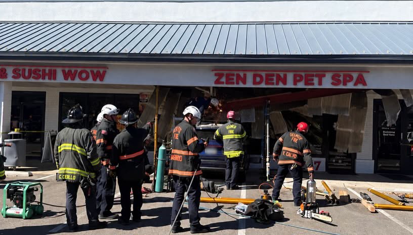Vehículo se estrella contra edificio comercial en Denver; no se reportan heridos