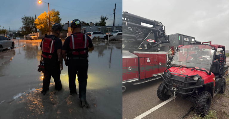 Madre y tres hijos son rescatados tras inundación de vivienda en Sunland Park