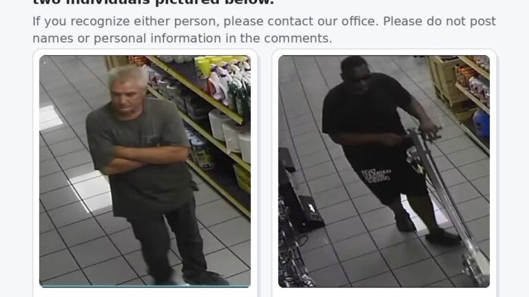 Autoridades buscan identificar a dos sospechosos en el Condado Nueces