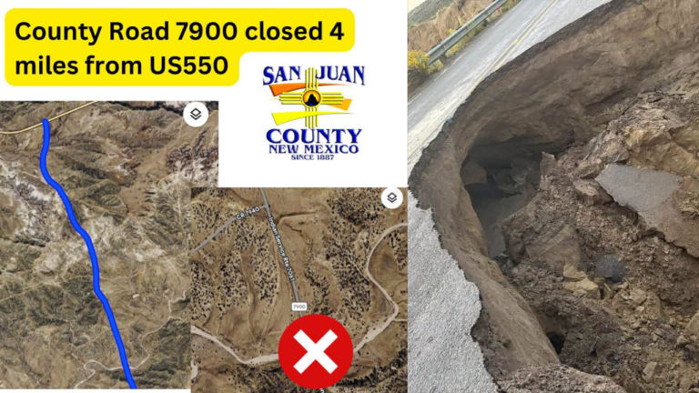 Reabren de emergencia la Carretera 7900 hacia el Parque Nacional Cultura Chaco en el Condado de San Juan