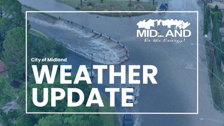 Alerta vial y cierre de calles por inundaciones en Midland