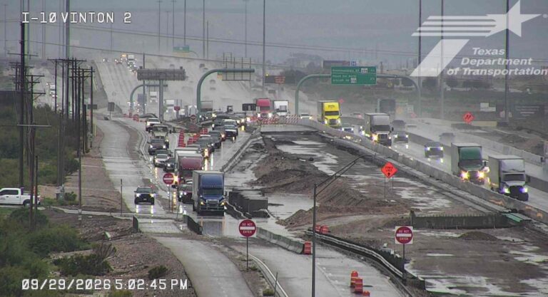 Cierran todos los carriles cerca de la I-10 en Vinton con dirección a Las Cruces