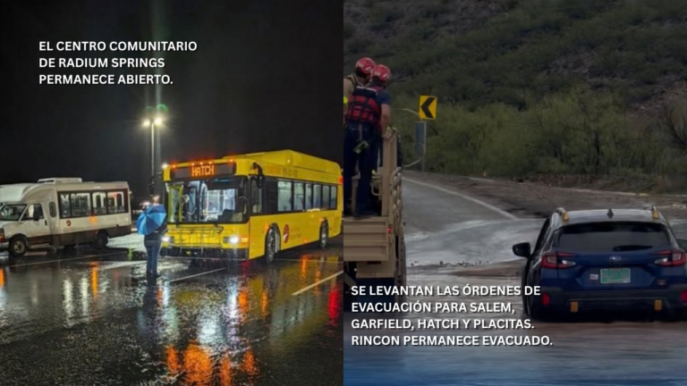 Levantan órdenes de evacuación para Salem, Hatch, Garfield y Placitas; Rincon permanece evacuado