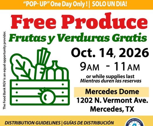 Banco de Comida RGV realizará distribución gratuita de productos agrícolas en Mercedes