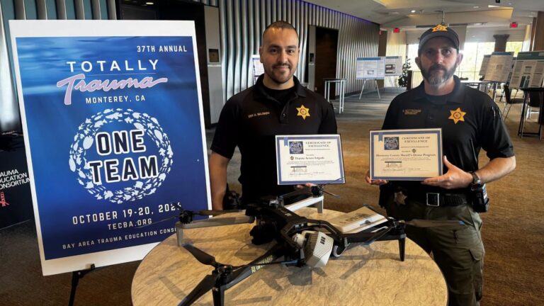 Reconocen a oficial y programa de drones del condado de Monterey por salvar una vida